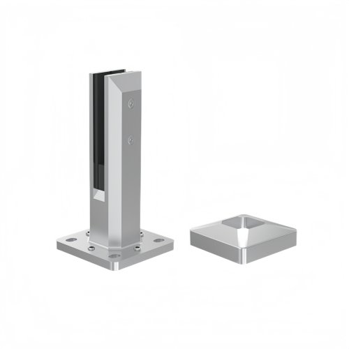 SQUARE SPIGOT WITH BASE & COVER - MAX 42° STAIR MOUNT