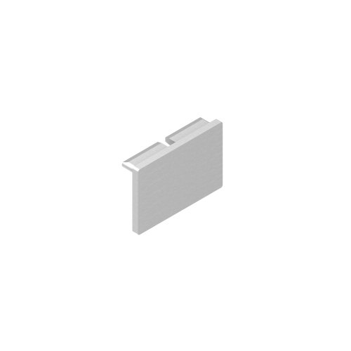 LED ALUMINUM RECTANGULAR SLOT CAPRAIL - END CAP
