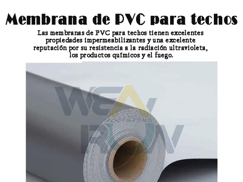 Membrana impermeable de PVC para techos