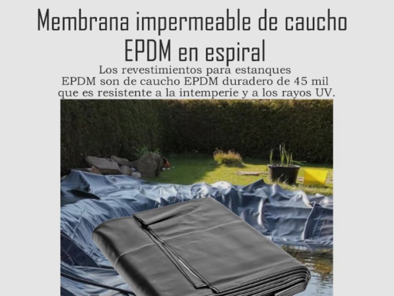 Membrana impermeable de caucho EPDM en espiral