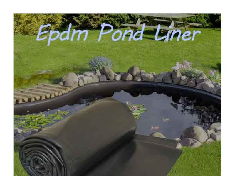 Revestimiento de estanque con membrana impermeable de caucho EPDM