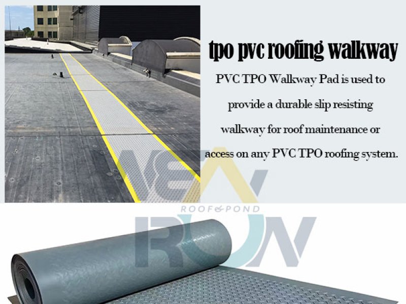 rubber roof rolls walkway