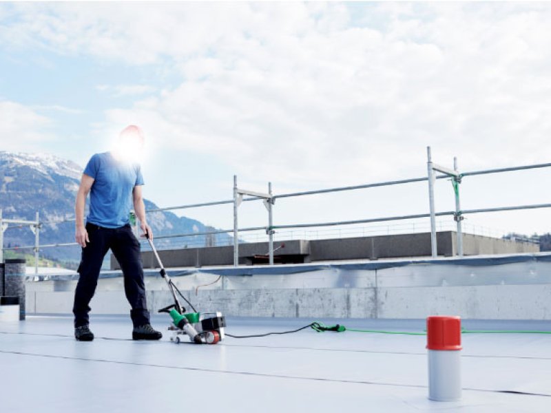 PVC/TPO waterproofing membrane construction process