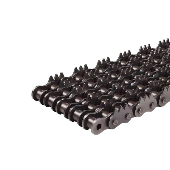 Multi-row pointed-tooth chain