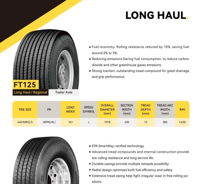 double coin 445/50R22.5 11r22.5
