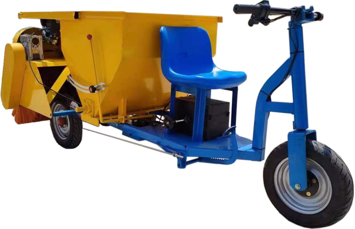 Ride-on grass combing and sand filling machine