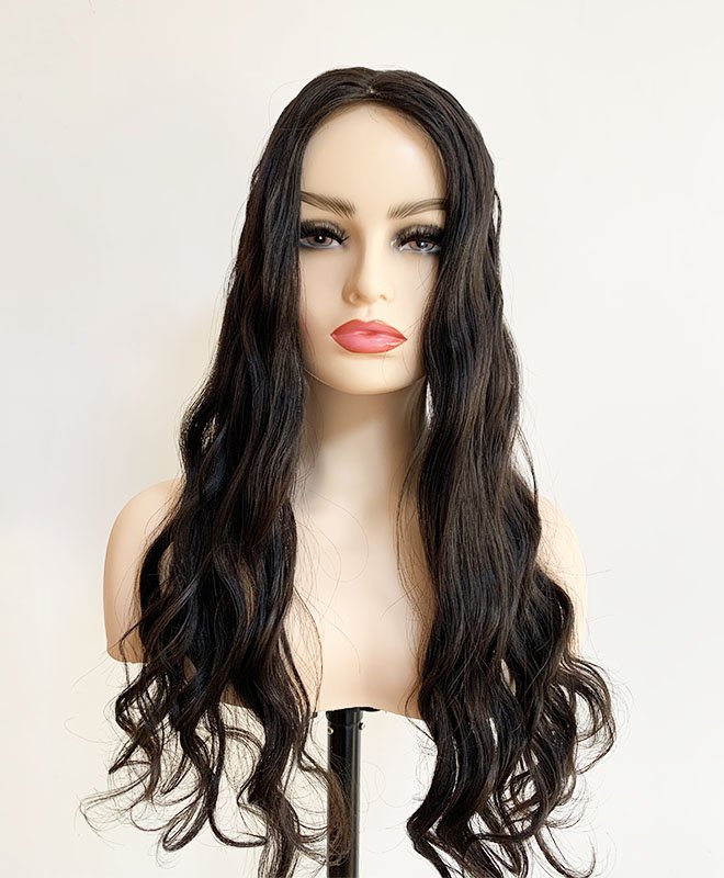 Natural black Silk topper