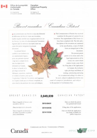 CANADA PATENT