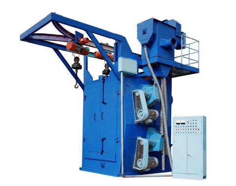 Hook type shot blasting machine