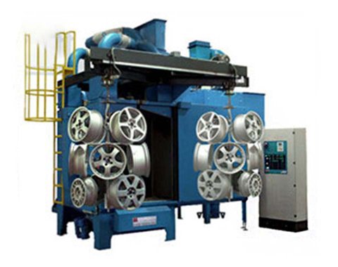 car wheels shot blasting machine 