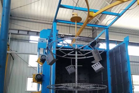 The application of hook type shot blasting machine