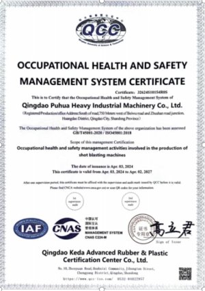 Occupational Health and Safety Management System Certificate