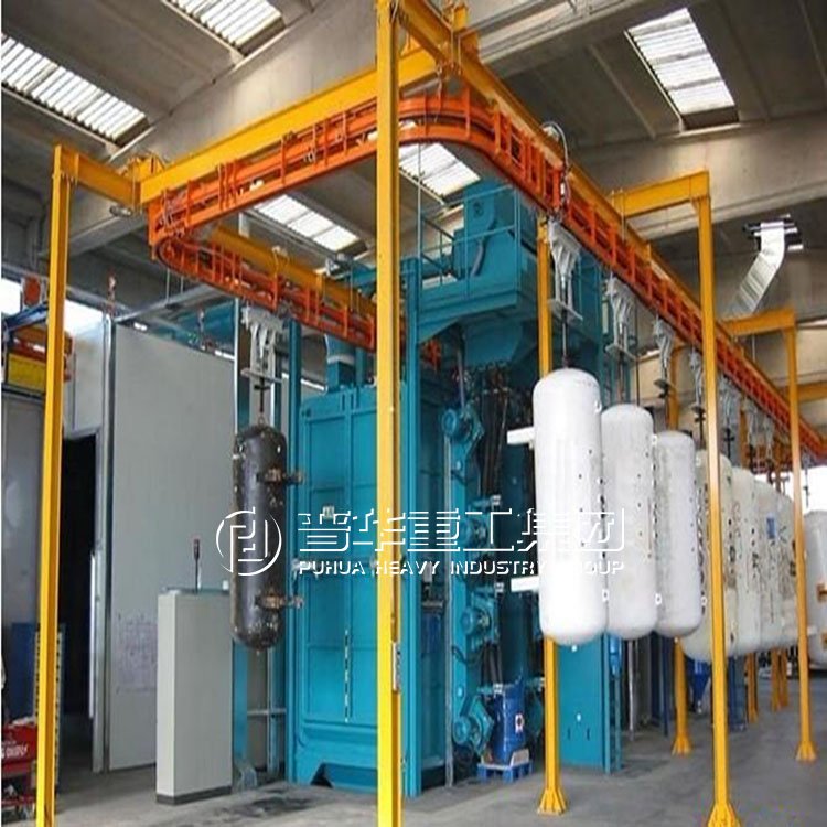 Liquefied gas cylinder shot blasting machine