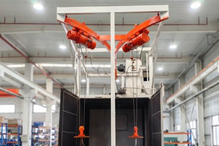 Composition of hook-type shot blasting machine