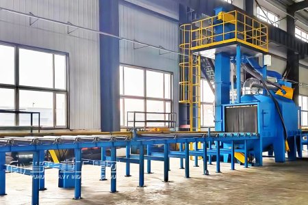 Through-type shot blasting machine successfully installed on-site: Steel pipe exterior cleaning effect showcased