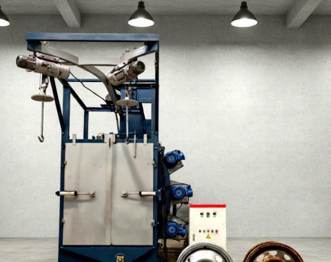 Double Hook Shot Blasting Machine