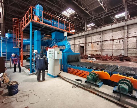 Wire Mesh Belt Shot Blasting Machine