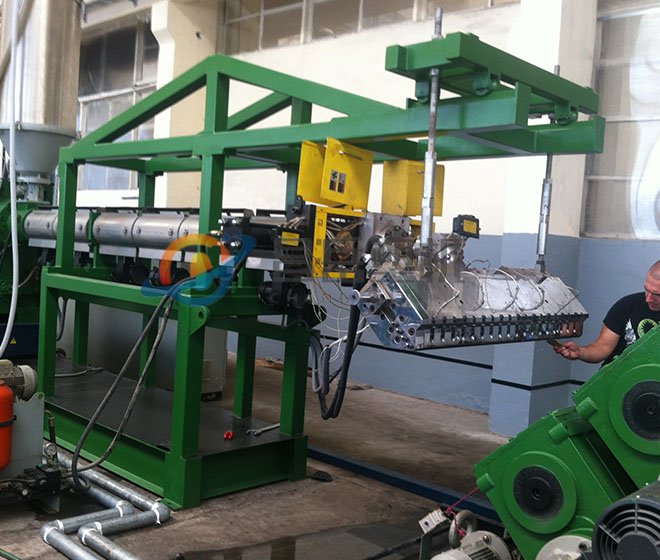 HDPE geocell sheet extrusion machine_geocell making machine