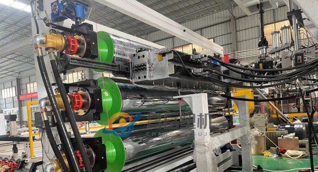 3800 mm wide PP PE board extrusion line successfully installed in customer workshop