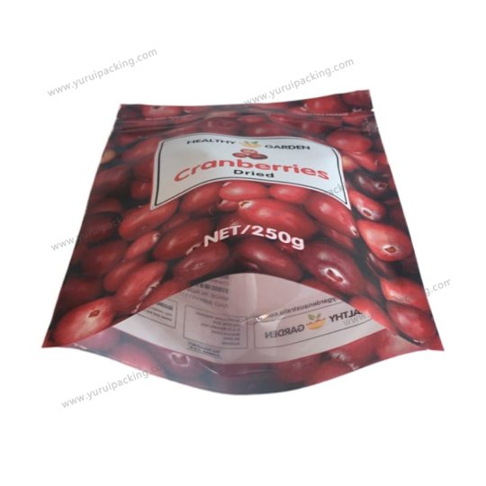 YURUI Custom Resealable Stand up Packaging Pouch Zip lock Food Storage Bag