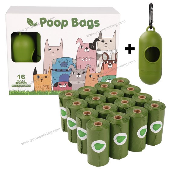 YURUI Custom Biodegradable Compost Pet Poop Waste Bag