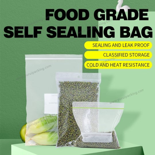 YURUI Custom Food Freezer Storage Preservation Packaging Ziplock Bag