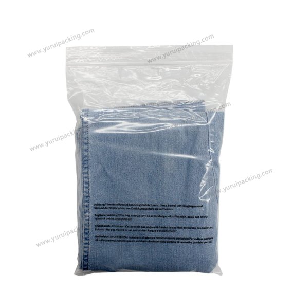 YURUI Custom Plastic Clothing Shoes Accessories Ziplock Bag
