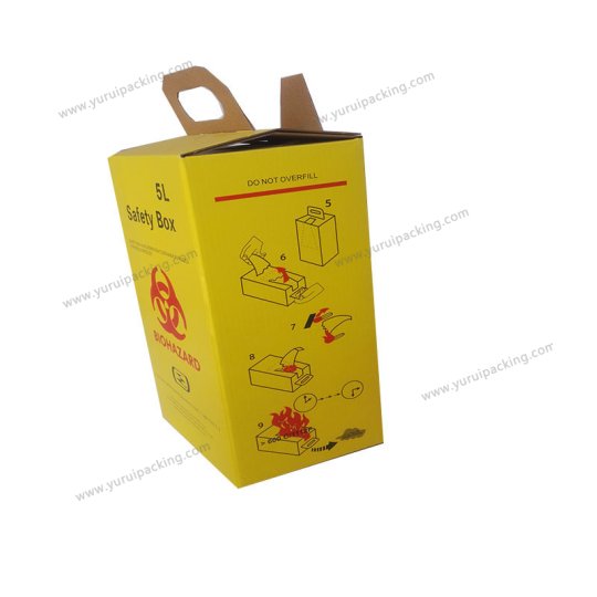 YURUI Custom Hospital Safety Paper Sharp Container Box