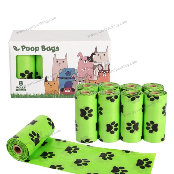 YURUI Custom Biodegradable Compost Pet Poop Waste Bag