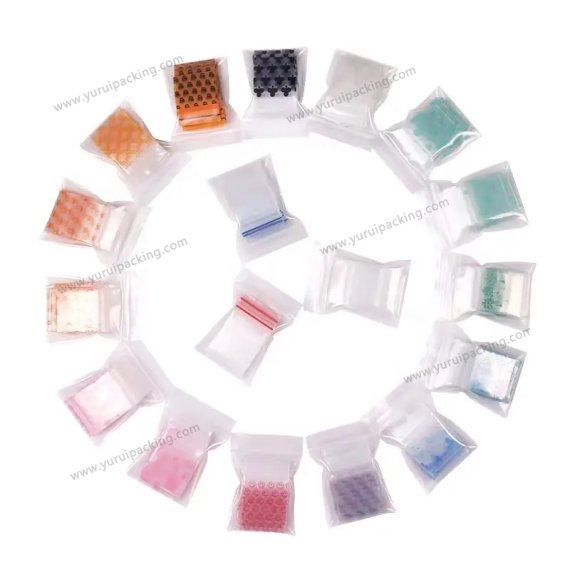 YURUI Custom 1010 125125 2020 ect Jewelry Packaging Clear Small Mini Zip Lock Bags