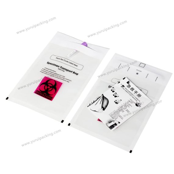 YURUI Custom Leakproof Biohazard Specimen 95KPA Bag