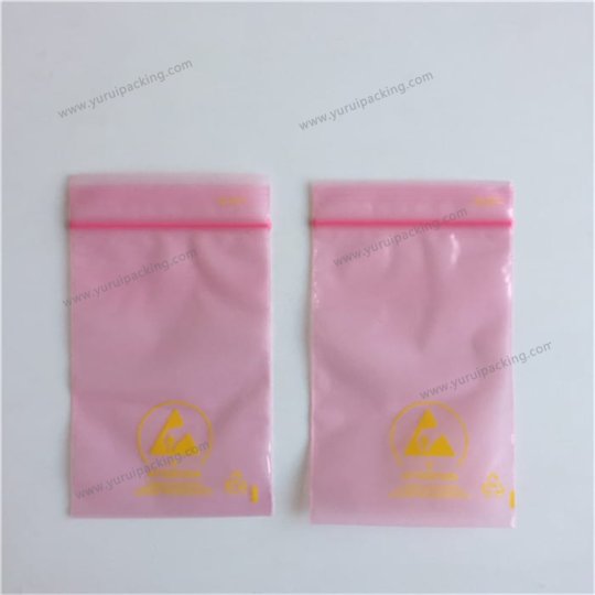 YURUI Custom Plastic Antistatic Storage Packaging Ziplock Bag