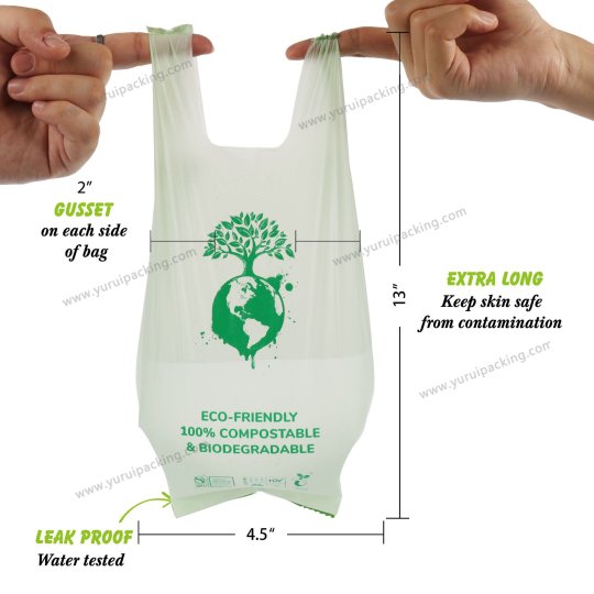 YURUI Custom Biodegradable Compost Pet Poop Waste Bag