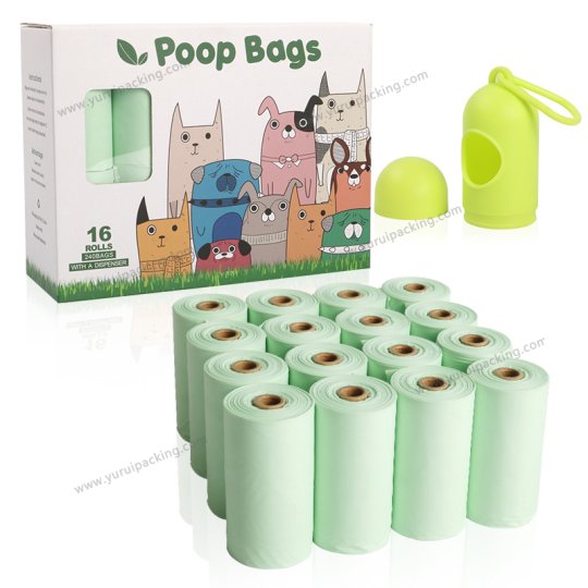 YURUI Custom Biodegradable Compost Pet Poop Waste Bag