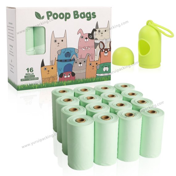 YURUI Custom Biodegradable Compost Pet Poop Waste Bag