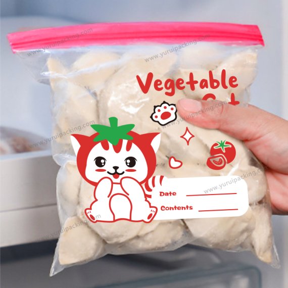 Reclosable Gallon Food Storage Bags with Double Zipper Seal, Stand and Fill Base, BPA Free
