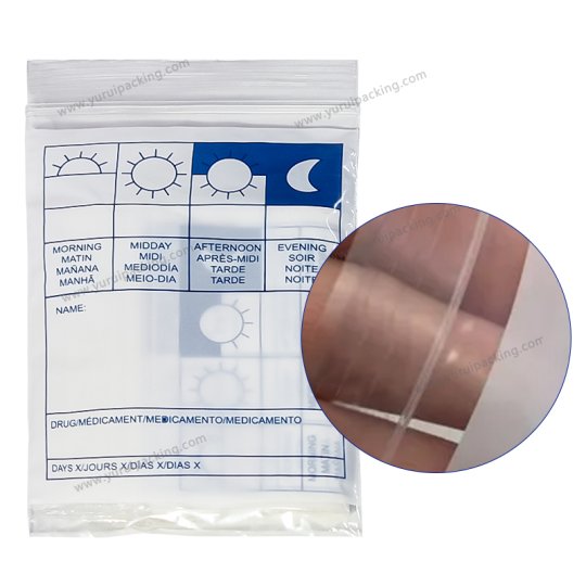 LDPE Zipper Pill Pouches for Pharmacy