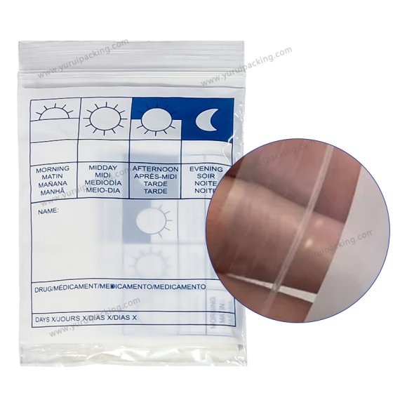 LDPE Zipper Pill Pouches for Pharmacy
