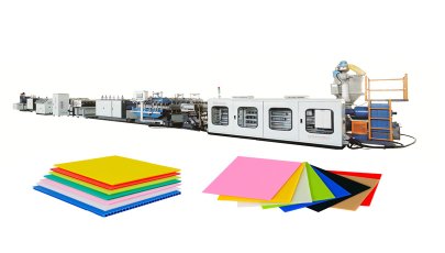 High output 200-600kg/h Plastic PE PC PP Hollow Corrugated Sheet Making Machine 