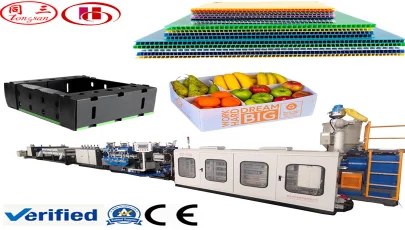 Plastic PE PC PP Hollow Corrugated  flute sheet making machine manufacturer factory price