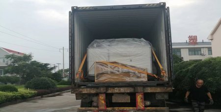 Plastic Hollow Corrugated Sheet Machine on delivery