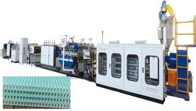 PP flute sheet extrusion machine making PP corrugated plate