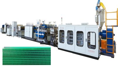 1200mm PP hollow corrugated flute sheet making machine
