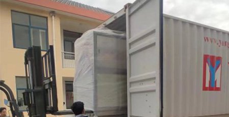 PVC WPC door extrusion line shipped