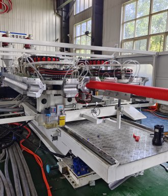 180mm high speed double wall corrugated pipe machine inspected