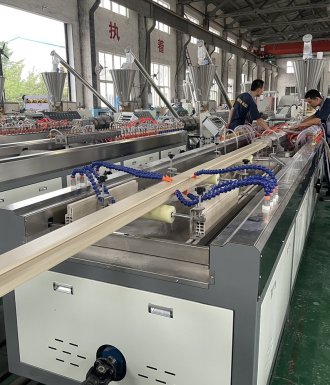 WPC door frame machine for Romania customer