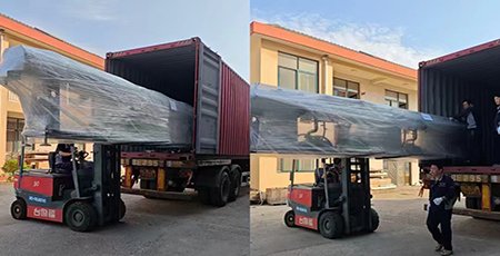 Shipping plastic pipe extrusion line to Romania custome