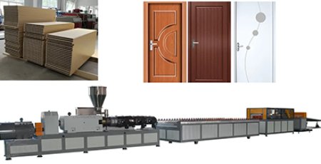 SJSZ-80/156 PVC UPVC WPC Wood Plastic Composite Door Making Machine Manufacturer