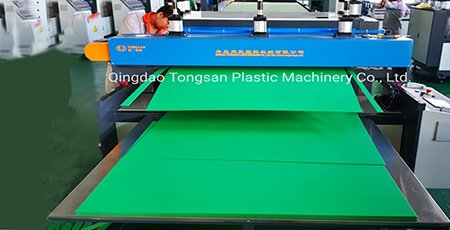 PP hollow sheet machines running good in Ecuador