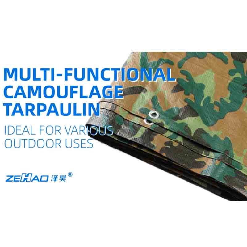 100g PE Camouflage Tarpaulin-379
